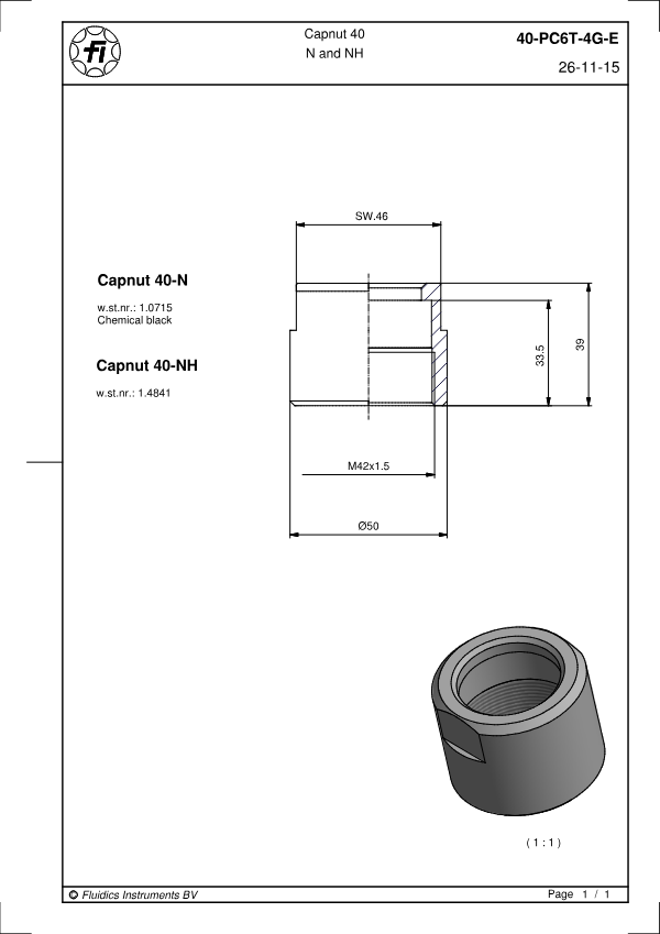 Capnut 40-N, 40-NH
