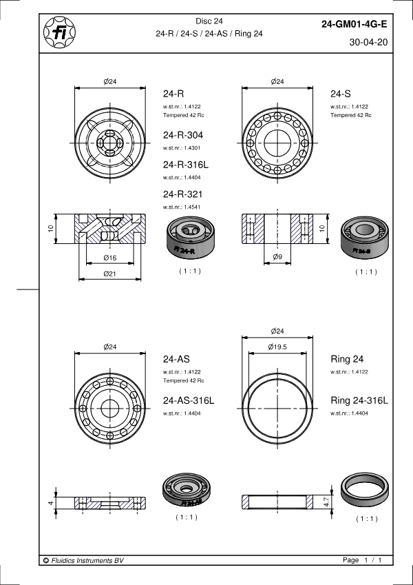 Disc 24 24-R / 24-S / 24-AS / Ring 24