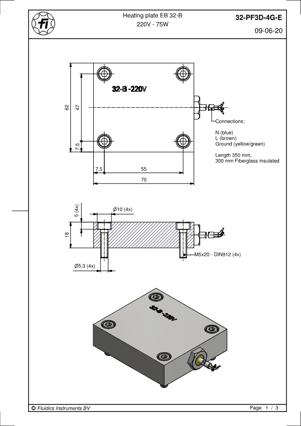 Heating Plate EB 32-B 220V – 75W
